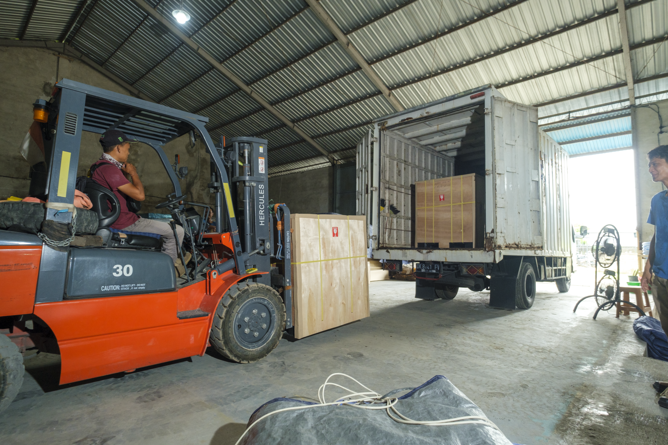 Loading the shipment for the port
